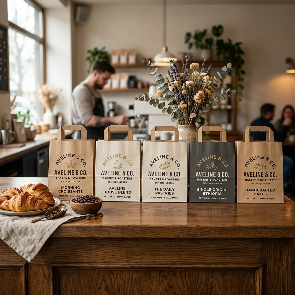 The B2B Guide to Custom Flat Handle Paper Bags for Takeaway and Food Service