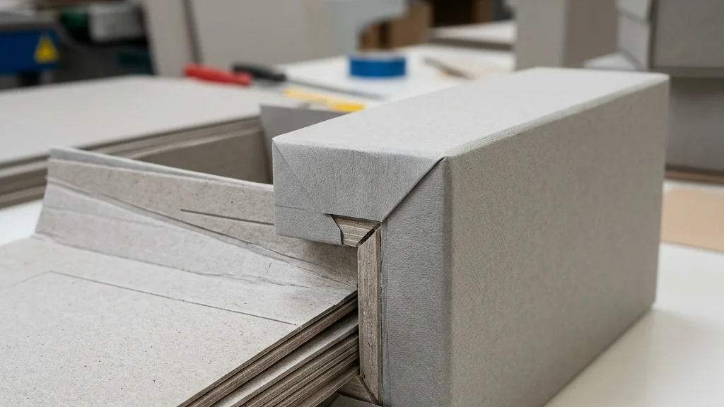 Rigid hamper box greyboard core material construction details