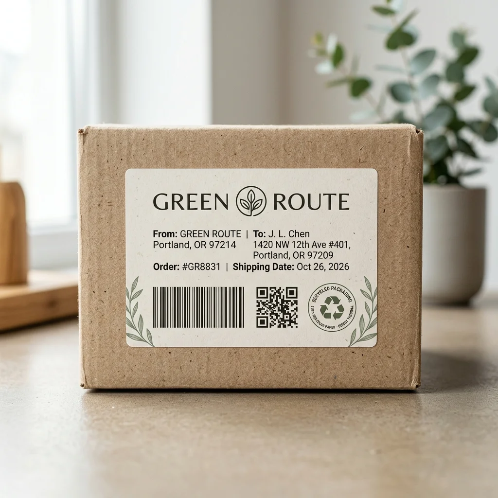 Eco-friendly Barcode Labels packaging