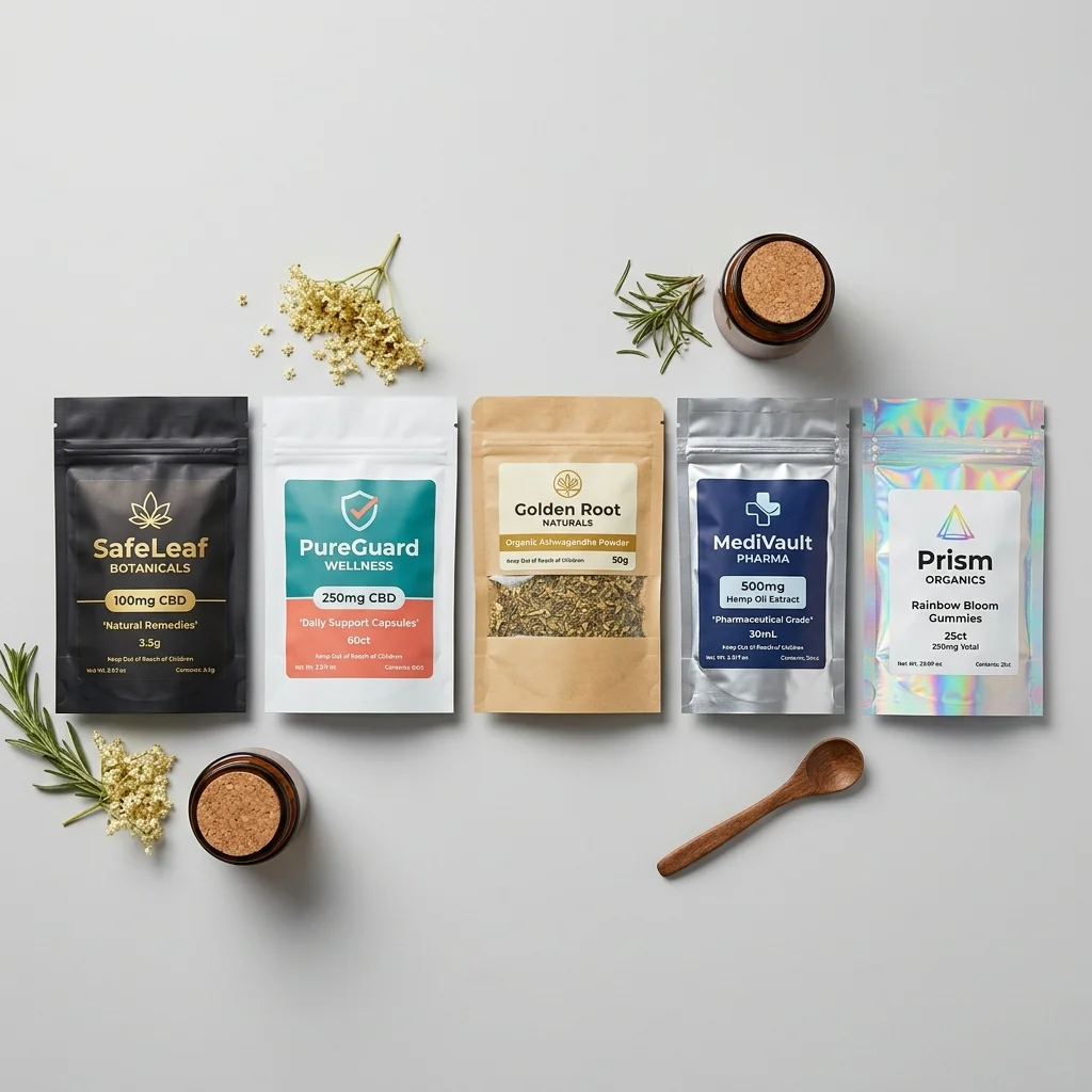 Child-resistant mylar bags with custom printing — ASTM D3475 certified for cannabis and pharmaceutical packaging