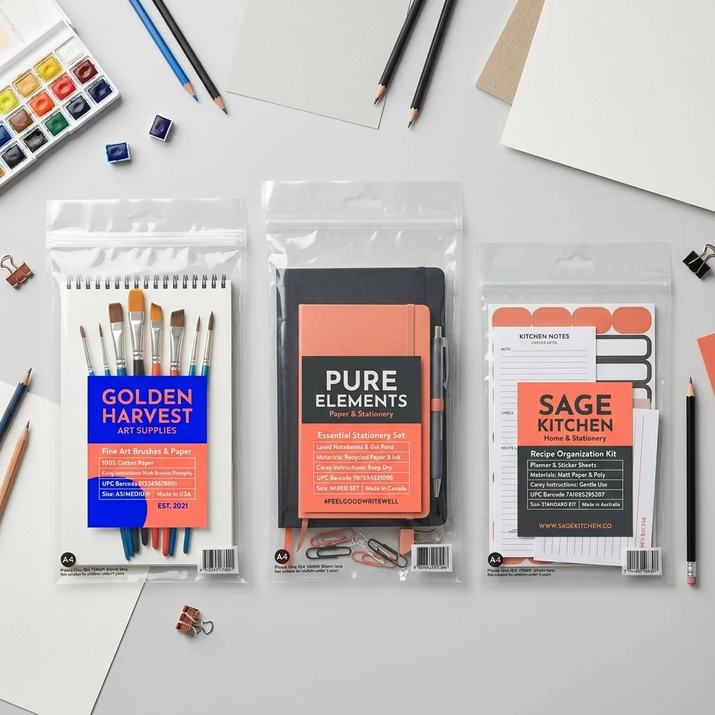 Art, Paper & Stationery packaging application
