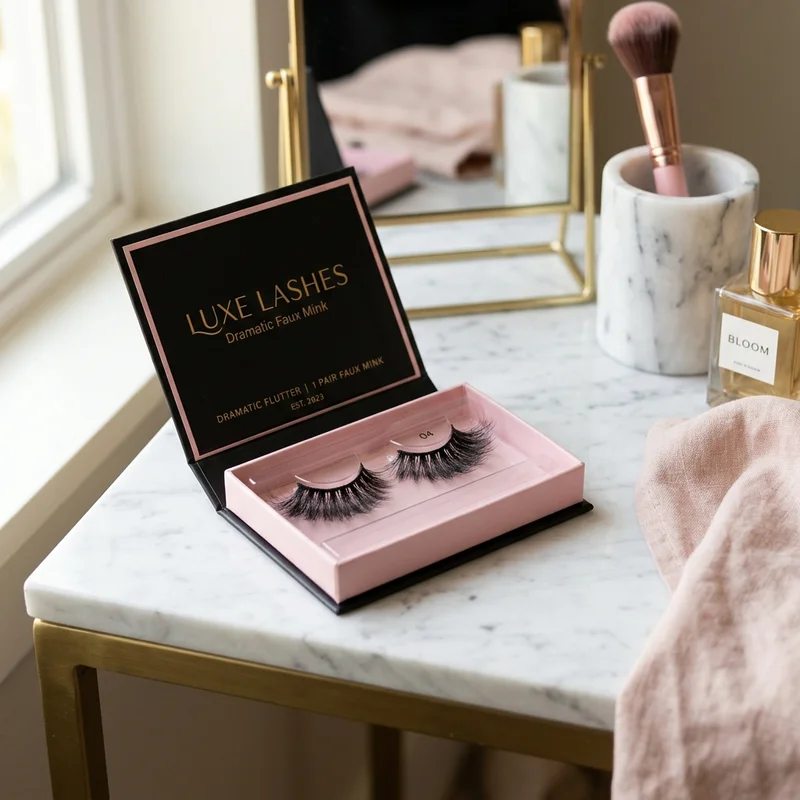 Single Pair Lash Boxes packaging application