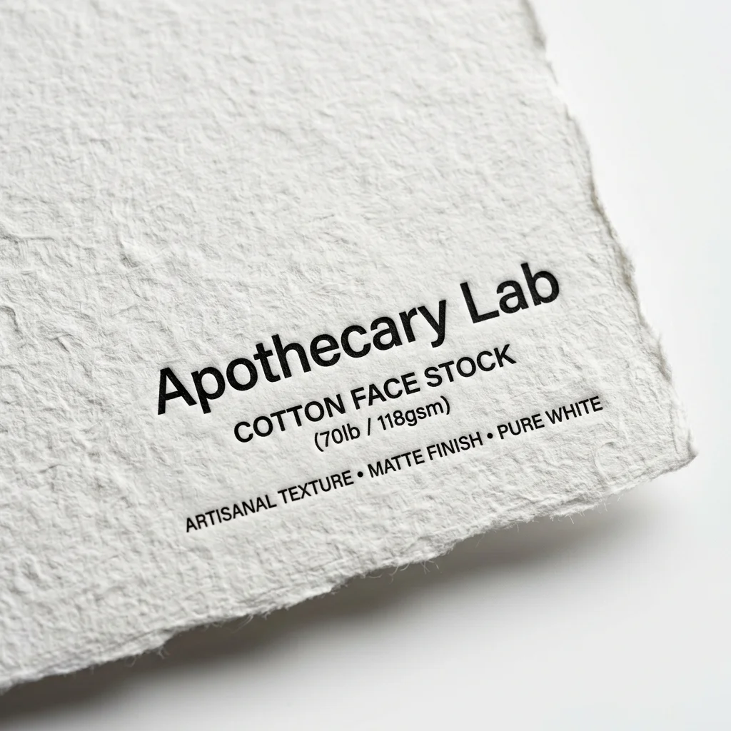 70lb Bright White Cotton Face Stock