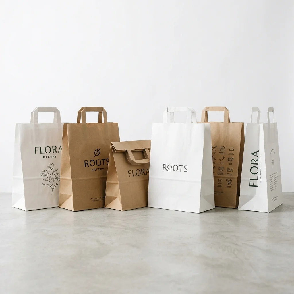 Flat Handle Paper Bags - hero