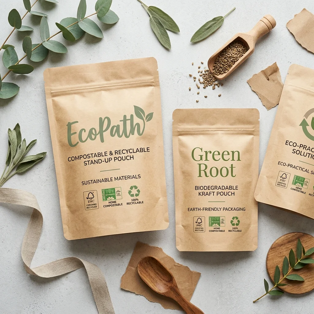 Eco-friendly Kraft Mylar Bags packaging