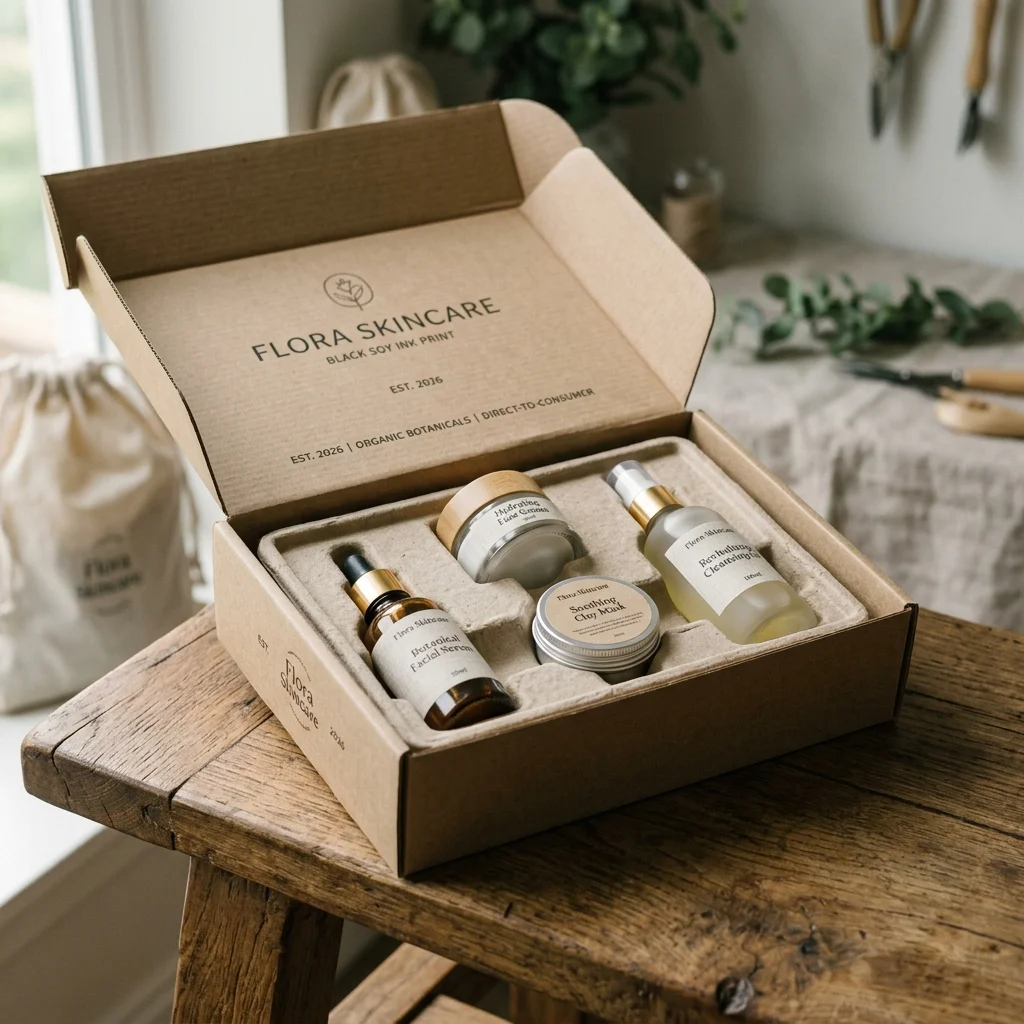 Cosmetics Bottle Nest packaging application
