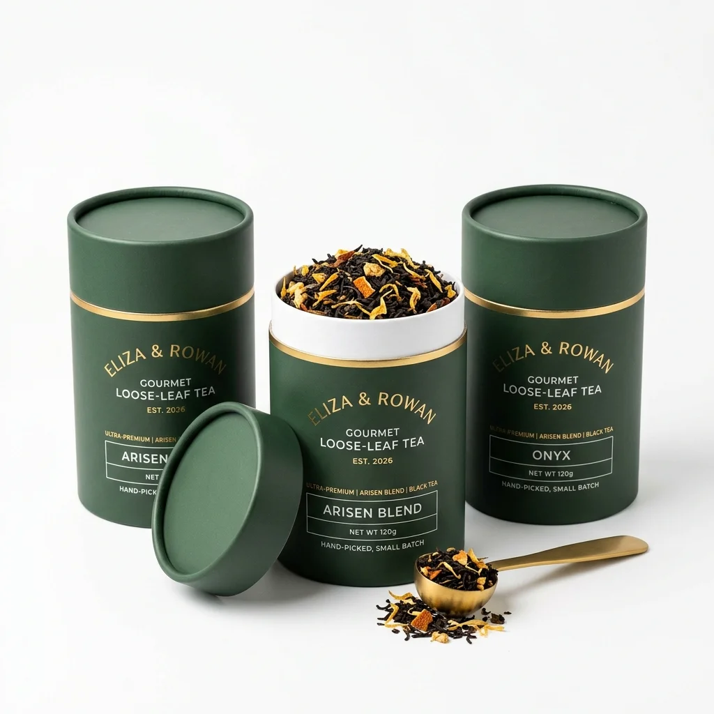 Gourmet Tea & Coffee Tins packaging application