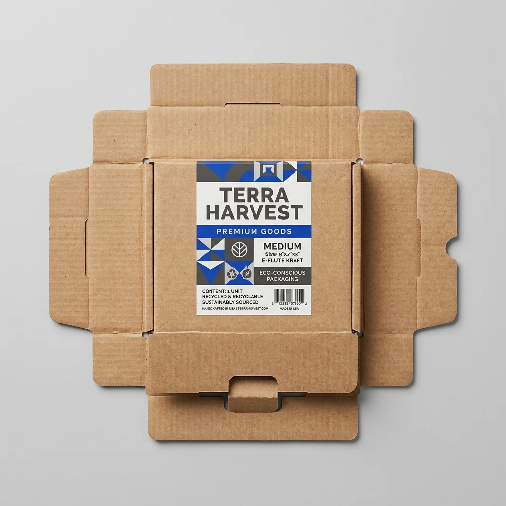 Standard Kraft Corrugated (E-Flute, 1/16")